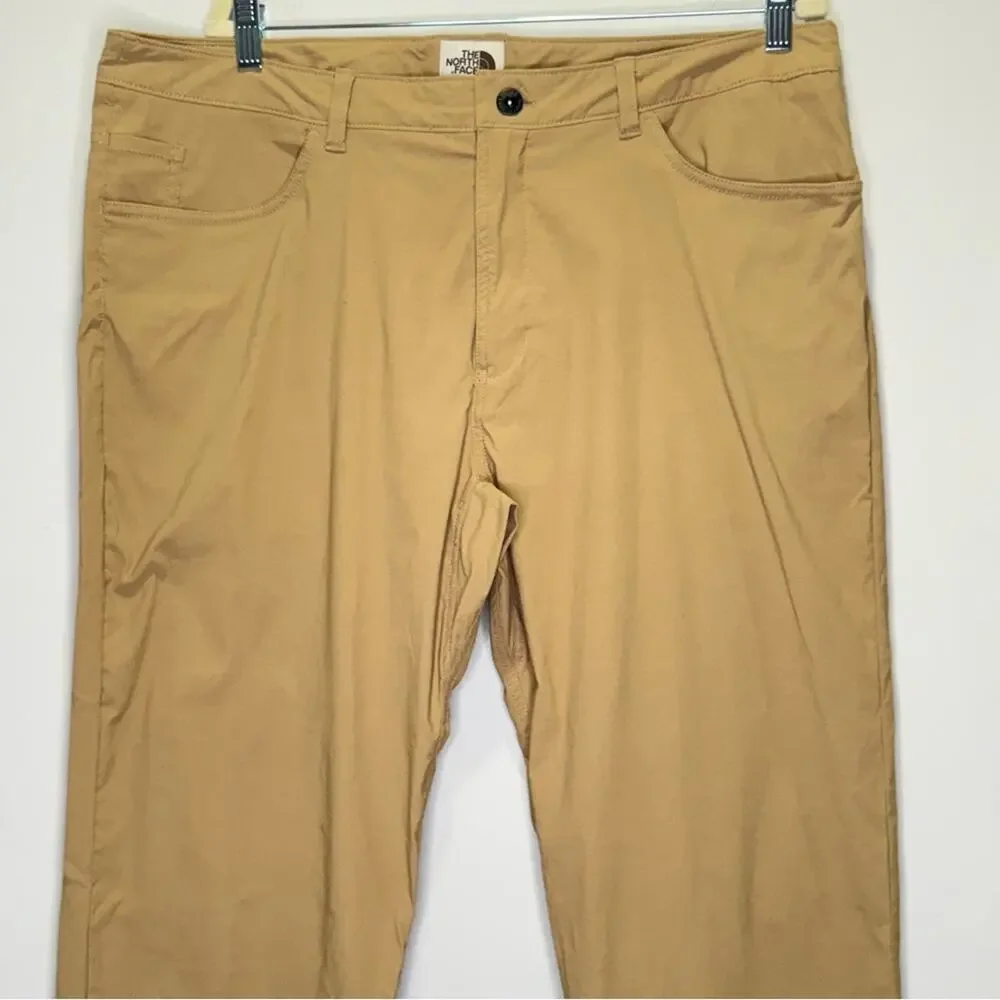 The‎ North Face Mens Motion Pants Tan Khaki Nylon Stretch Hiking Outdoor Size 38
